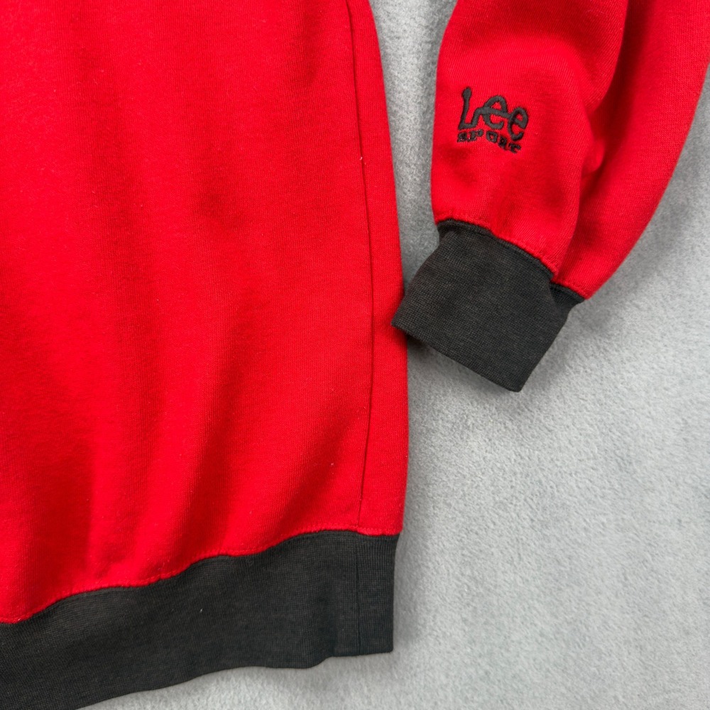 Vintage Lee Sport Georgia Bulldogs Sweatshirt Red Black Embroidered Medium - Picture 4 of 6